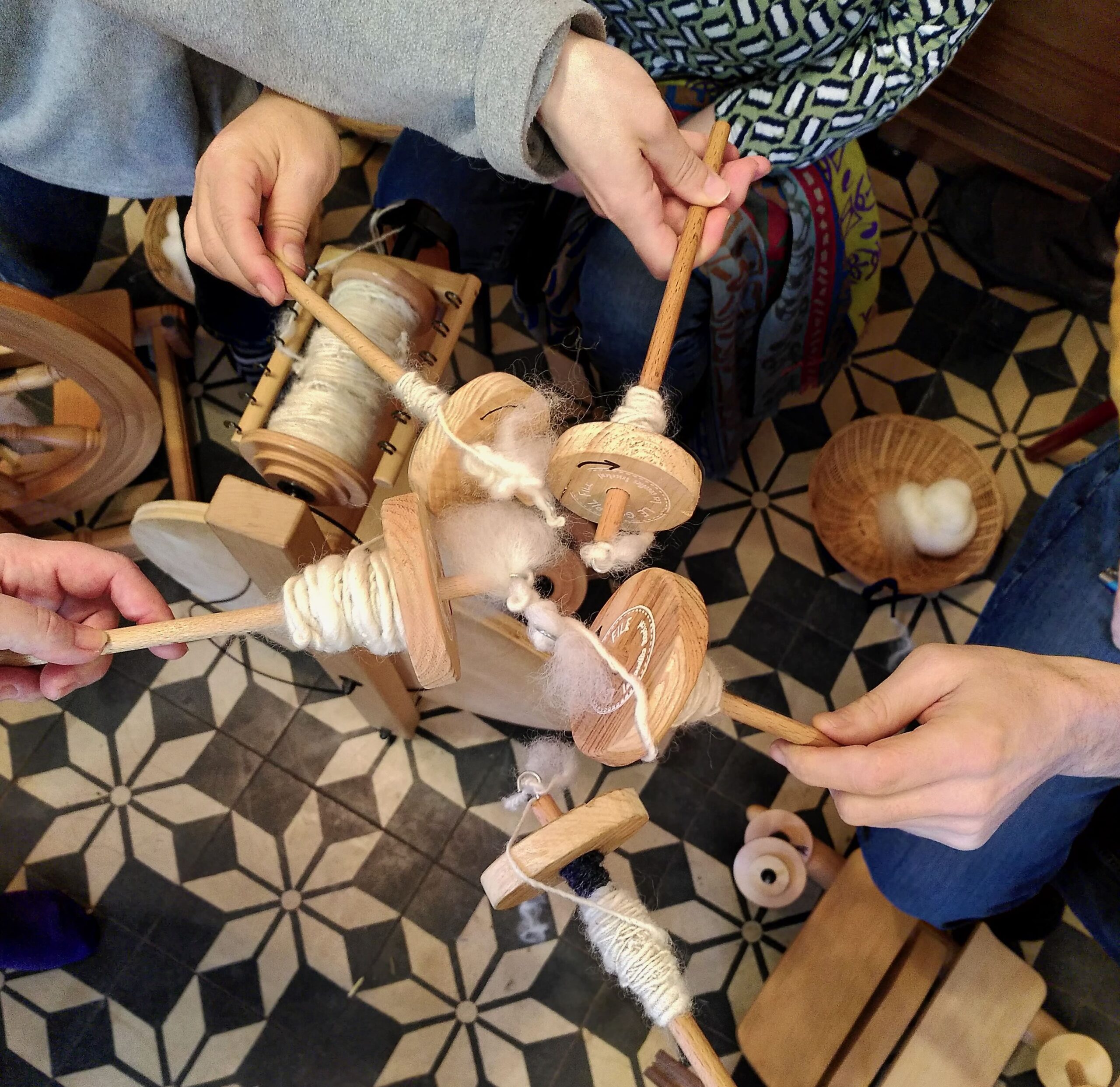 étapes de la transformation de la laine